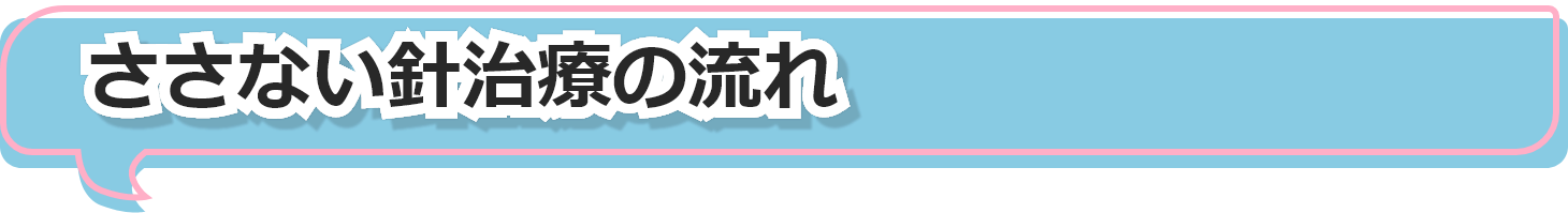 ささない針治療の流れ